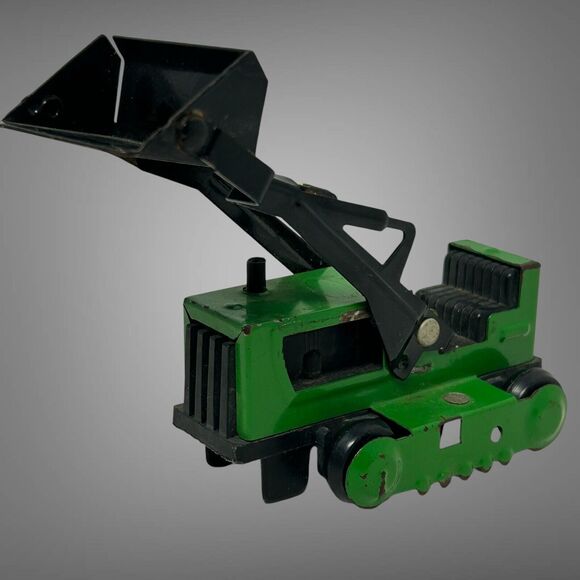 Vintage Early 1970’s Tonka Miniature Front Loader Bulldozer Green Pressed Steel - Picture 16 of 16
